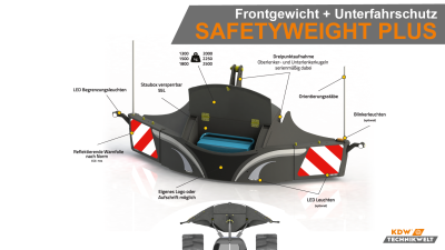TractorBumper Frontgewicht Safetyweight PLUS, Details I KDW Technikwelt, Österreich